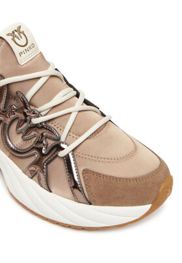 Pinko - PINKO Sneakersy Ariel 01 SS0023T040 Brązowy. Kolor: brązowy. Materiał: materiał