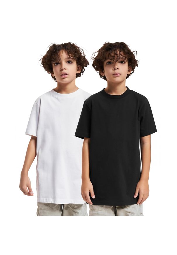 Urban Classics - T-shirt Dla Chłopca Basic 2pak. Kolor: czarny, biały, wielokolorowy. Sport: turystyka piesza