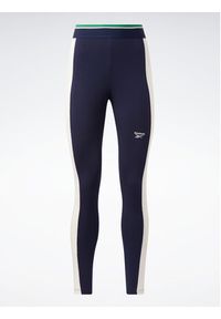 Reebok Legginsy HS4710 Granatowy Slim Fit. Kolor: niebieski. Materiał: bawełna #7