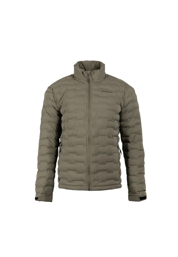 Bergson - Kurtka Primaloft męska Solace. Kolor: wielokolorowy, zielony, brązowy. Materiał: puch. Technologia: Primaloft. Sezon: zima, jesień. Sport: turystyka piesza