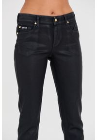 Just Cavalli - JUST CAVALLI Skinny Czarne jeansy z połyskiem. Kolor: czarny #6