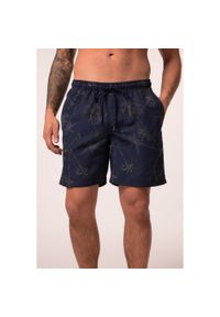 JAY-PI - Męskie Kąpielówki Belly Fit odzież plażowa nadruk do rozm. 8XL. Kolekcja: plus size. Kolor: niebieski. Materiał: poliester, materiał. Wzór: nadruk