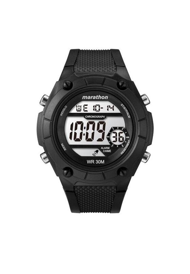 Timex Zegarek Marathon TW5M43700 Czarny. Kolor: czarny. Materiał: guma