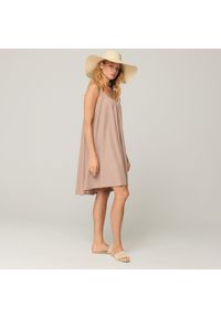 Sinsay - Sukienka mini - Beżowy. Kolor: beżowy. Długość: mini #1