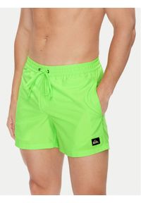 Quiksilver Szorty kąpielowe Everyday Solid Volley 15 EQYJV04120 Zielony Regular Fit. Kolor: zielony. Materiał: syntetyk