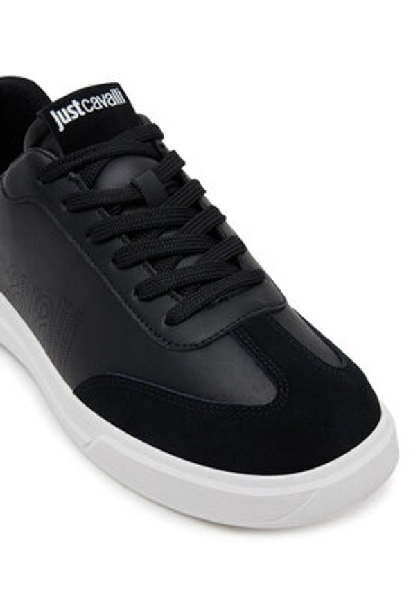 Just Cavalli Sneakersy 78QA3SB5 ZPA92 Czarny. Kolor: czarny. Materiał: skóra