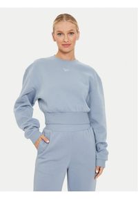 Reebok Bluza Fleece Coverup 100076122 Niebieski Regular Fit. Kolor: niebieski. Materiał: bawełna #1