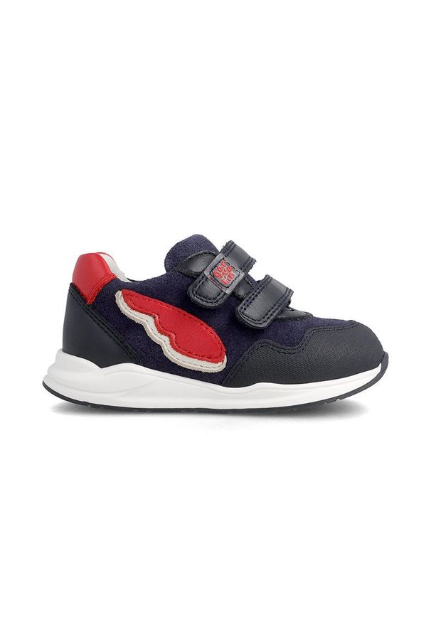 Garvalin Buty dziecięce kolor granatowy. Nosek buta: okrągły. Zapięcie: rzepy. Kolor: niebieski. Materiał: guma
