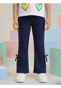 Sinsay - Legginsy flare z ozdobnymi kokardami - granatowy. Kolor: niebieski #1