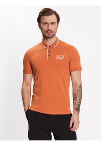 EA7 Emporio Armani T-Shirt 3RPF17 PJ03Z 1662 Pomarańczowy Regular Fit. Kolor: pomarańczowy. Materiał: bawełna