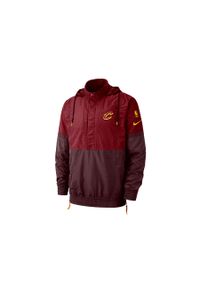 Nike - Kurtka męska nike nba cleveland cavaliers courtside jacket team red. Kolor: czerwony. Materiał: nylon. Sport: bieganie
