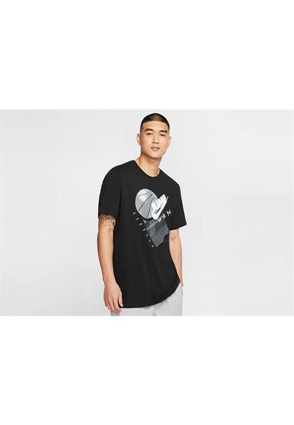 Koszulka sportowa męska Nike Air Jordan Jumpman. Kolor: czarny. Długość rękawa: krótki rękaw. Długość: krótkie. Sport: fitness