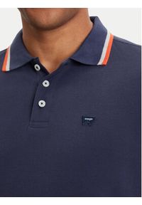 Wrangler Polo 112371506 Granatowy Regular Fit. Typ kołnierza: polo. Kolor: niebieski. Materiał: bawełna #4