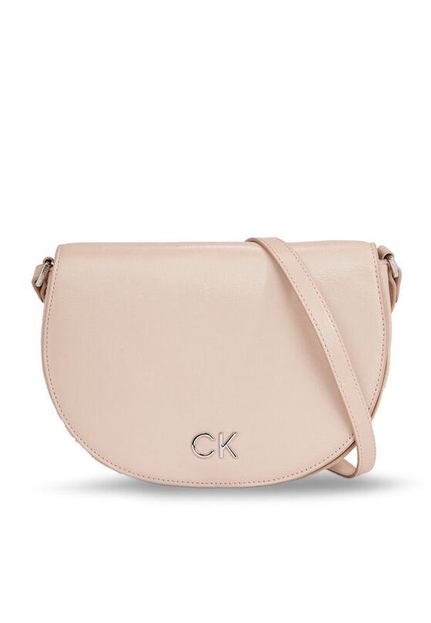 Calvin Klein Torebka Ck Daily Saddle Bag_Pearlized K60K611883 Szary. Kolor: szary. Materiał: skórzane