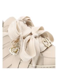 CheBello - Beżowe Sneakersy Chebello Eleganckie Obuwie Damskie Na Platformie. Kolor: beżowy. Obcas: na platformie #5