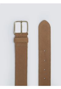 Big-Star - Pasek damski skórzany zamszowy beżowy Odina 801. Kolor: beżowy. Materiał: zamsz, skóra #3