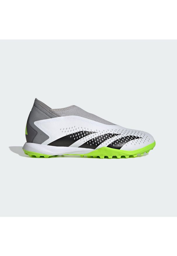 Adidas - Buty Predator Accuracy.3 Laceless TF. Kolor: żółty, biały, wielokolorowy, czarny. Materiał: materiał, tkanina, syntetyk. Sport: piłka nożna