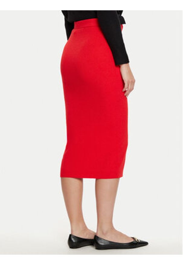 Vero Moda Spódnica ołówkowa Fantastic 10320638 Czerwony Slim Fit. Kolor: czerwony. Materiał: syntetyk