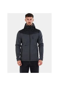 FUNDANGO - Bluza Polarowa Męska Fundango Ashford. Kolor: czarny, szary, wielokolorowy. Materiał: polar. Sport: turystyka piesza