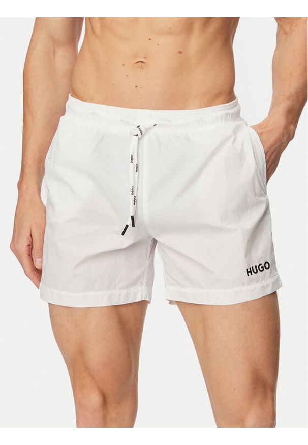 Hugo - HUGO Szorty kąpielowe Haiti 50469312 Kremowy Regular Fit. Kolor: kremowy. Materiał: poliamid