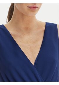 Morgan Sukienka koktajlowa 241-ROSVAL Granatowy Regular Fit. Kolor: niebieski. Materiał: syntetyk. Styl: wizytowy #3