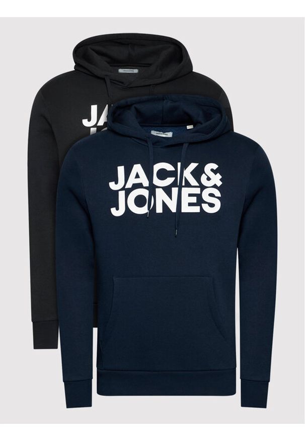 Jack & Jones - Jack&Jones Komplet 2 bluz Corp 12191761 Kolorowy Regular Fit. Materiał: bawełna, syntetyk. Wzór: kolorowy
