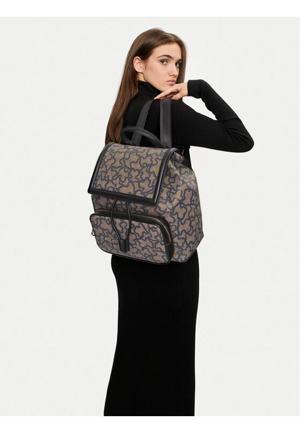 Tous - TOUS Plecak Kaos Icon 395910192 Brązowy. Kolor: brązowy. Materiał: skóra