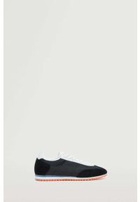 mango - Mango sneakersy Pace kolor czarny. Nosek buta: okrągły. Zapięcie: sznurówki. Kolor: czarny. Materiał: guma