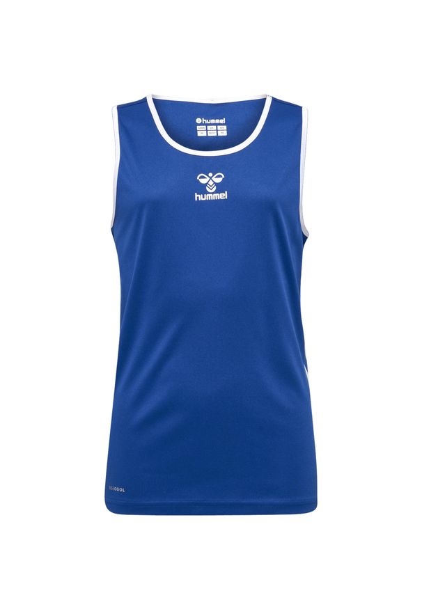 Koszulka dziecięca Hummel Basket. Kolor: niebieski. Materiał: materiał. Sport: koszykówka