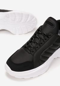 Born2be - Czarne Sneakersy Hyneh. Wysokość cholewki: przed kostkę. Nosek buta: okrągły. Kolor: czarny. Materiał: dresówka. Szerokość cholewki: normalna #5