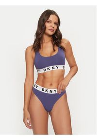 DKNY Stringi DK4529 Niebieski. Kolor: niebieski. Materiał: bawełna