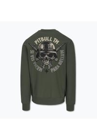 PITBULL - Bluza męska Pitbull Para Bellum Crewneck Sweatshirt. Kolor: zielony