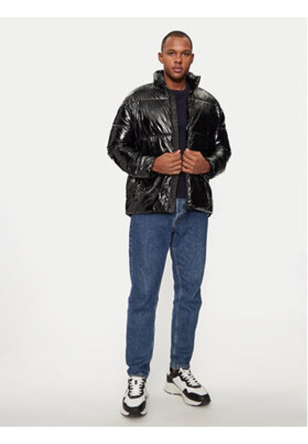 Karl Lagerfeld - KARL LAGERFELD Kurtka zimowa 505008 544517 Czarny Regular Fit. Typ kołnierza: dekolt w karo. Kolor: czarny. Materiał: syntetyk. Sezon: zima