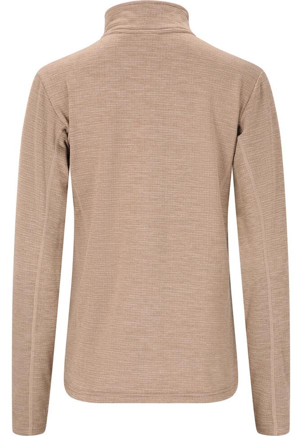 Damska kurtka dresowa z pełnym zamkiem błyskawicznym Whistler Juice. Kolor: beżowy. Materiał: dresówka. Sport: turystyka piesza