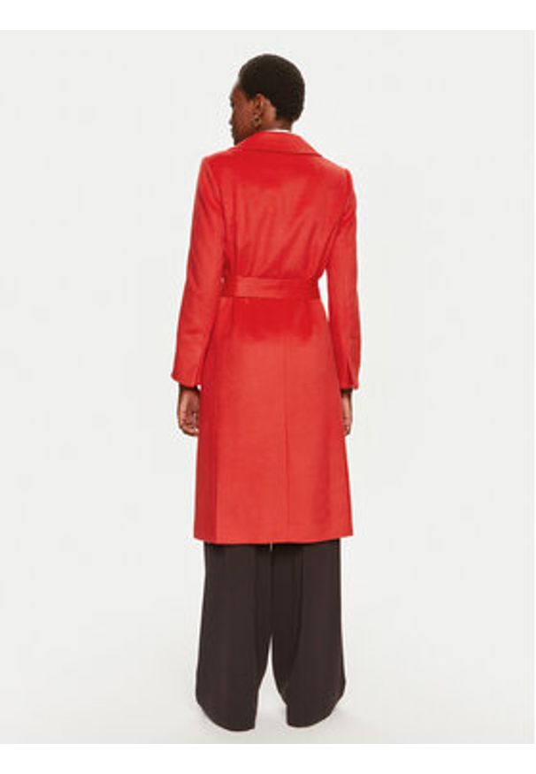 MAX&Co. Płaszcz wełniany Runaway 2428016024200 Czerwony Regular Fit. Kolor: czerwony. Materiał: wełna