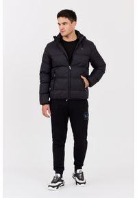 La Martina - LA MARTINA MAN Czarna pikowana męska kurtka Outerwear Basic Nylon, Rozmiar L. Kolor: czarny. Materiał: nylon. Długość rękawa: długi rękaw. Długość: długie. Styl: elegancki #8