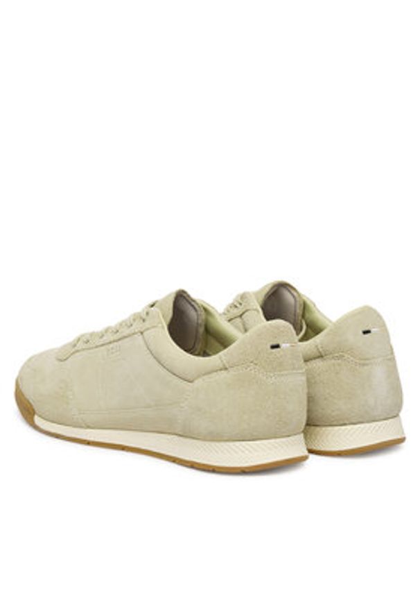 BOSS Sneakersy Nitan 50563598 Beżowy. Kolor: beżowy. Materiał: zamsz, skóra