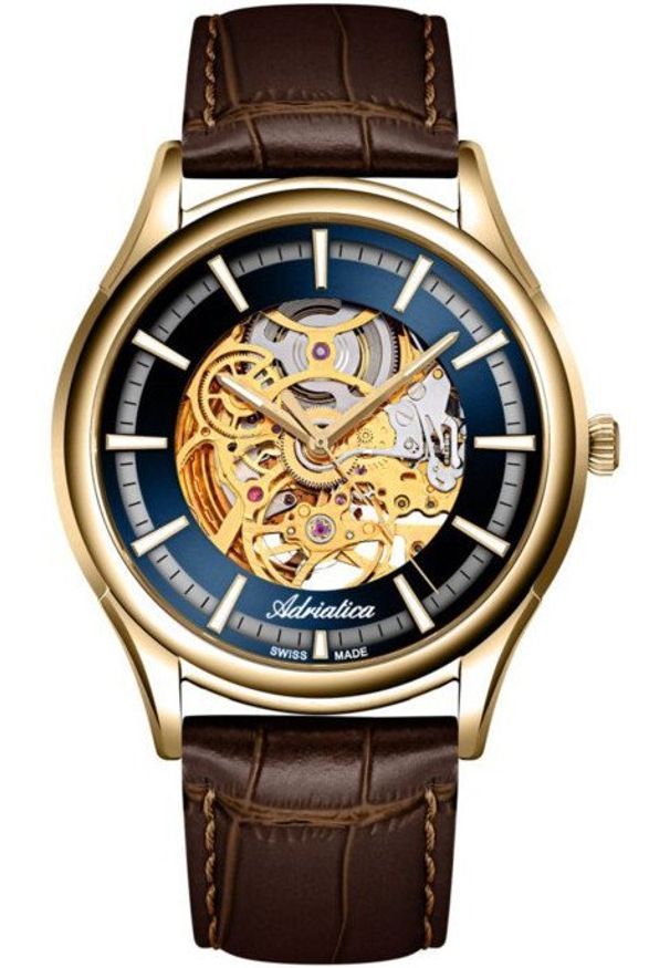 Zegarek męski Adriatica A2804.1B15AS brązowy. Kolor: brązowy