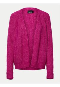 Pieces Kardigan Ellen 17150955 Różowy Regular Fit. Kolor: różowy. Materiał: syntetyk #5