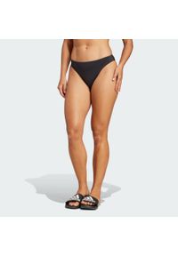 Adidas - Dół Bikini Iconisea Mid-Waist. Kolor: czarny, biały, wielokolorowy. Materiał: materiał
