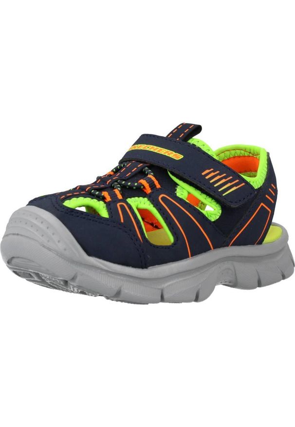 skechers - Sandały Skechers Model Relix Kolor Niebieski. Kolor: niebieski. Materiał: syntetyk, tkanina. Sezon: lato
