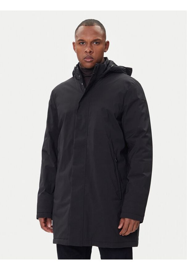 Geox Płaszcz zimowy Aurelio M5625K T3194 F9000 Czarny Regular Fit. Kolor: czarny. Materiał: syntetyk. Sezon: zima