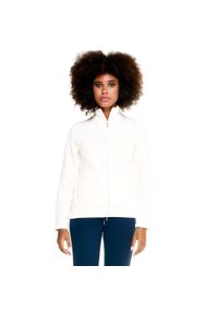 LEONE 1947 APPAREL - Damska bluza Leone Basic z zamkiem błyskawicznym na całej długości. Kolor: biały. Materiał: tkanina. Sport: fitness
