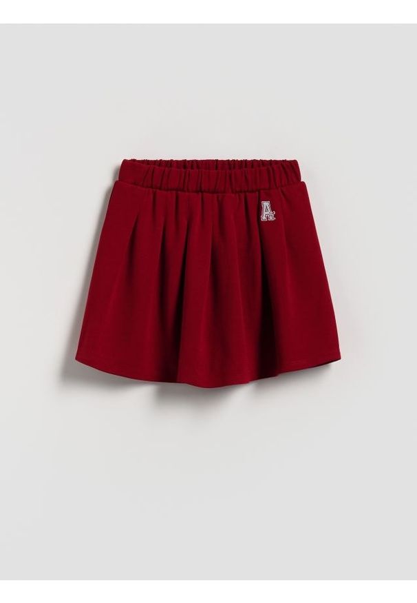 Reserved - Spódnico-szorty z wiskozą - bordowy. Kolor: czerwony. Materiał: wiskoza