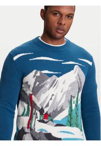 United Colors of Benetton - United Colors Of Benetton Sweter 1244K108S Granatowy Regular Fit. Kolor: niebieski. Materiał: wełna #5