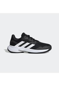 Adidas - Buty do tenisa damskie adidas Courtjam Control. Kolor: czarny, szary, biały, wielokolorowy. Materiał: materiał. Sport: tenis
