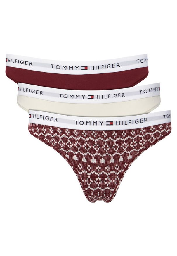 TOMMY HILFIGER - Tommy Hilfiger Komplet stringów UW0UW06134 Kolorowy. Materiał: bawełna. Wzór: kolorowy