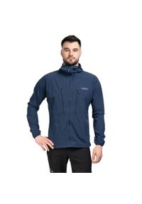 Kurtka softshell męska Rab Borealis. Kolor: niebieski. Materiał: softshell