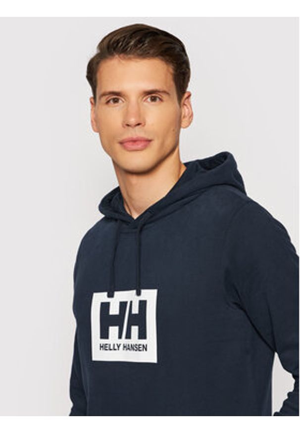 Helly Hansen Bluza Hh Box 53289 Granatowy Regular Fit. Kolor: niebieski. Materiał: bawełna