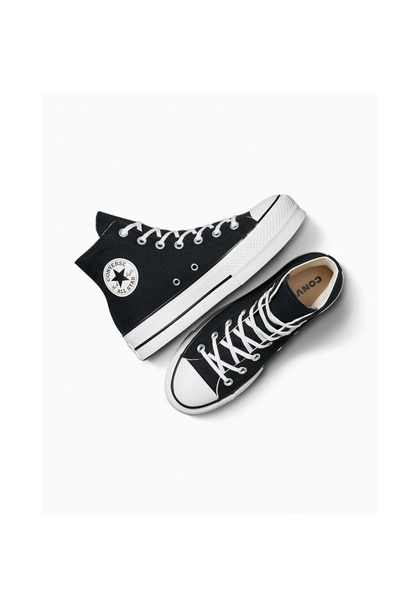 Trampki Converse Chuck Taylor All Star Lift Hi, Kobiety. Kolor: czarny. Materiał: materiał. Model: Converse All Star